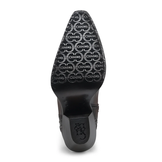 Cuadra Ladies Woven & Studded Tall Chocolate Brown Western Boot CC260