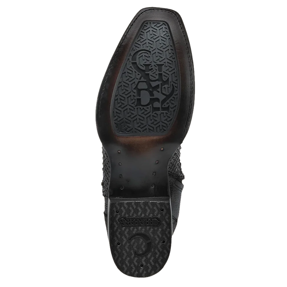 Cuadra Men's Chocolate Python Zipper & Studs Square Toe Boots CC214