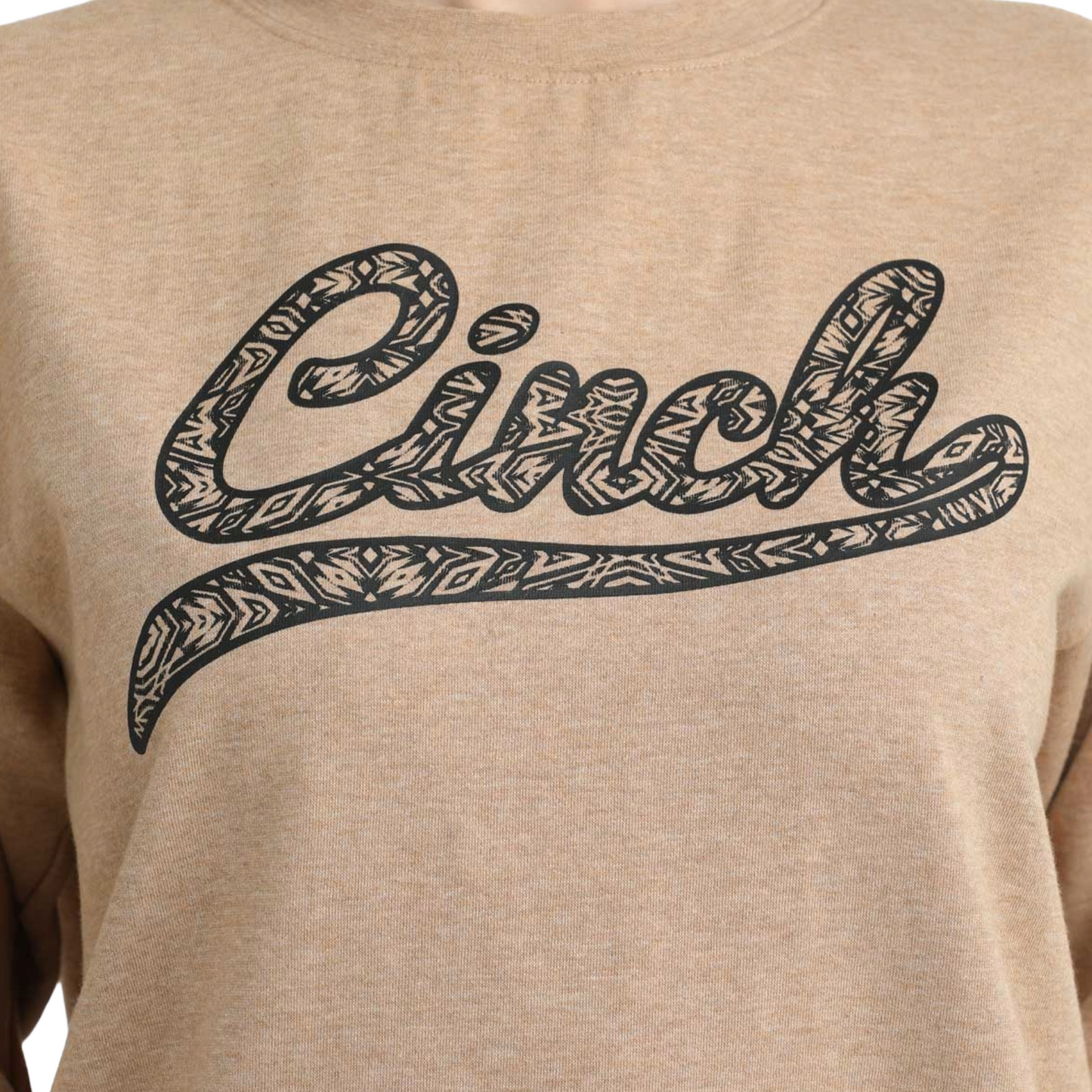 Cinch Ladies Heather Brown Logo Pullover Sweatshirt MAK7905007