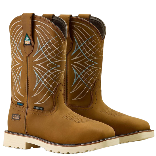 Ariat Ladies Activator CSA Waterproof Steel Toe Dusted Brown Work Boots 10063856