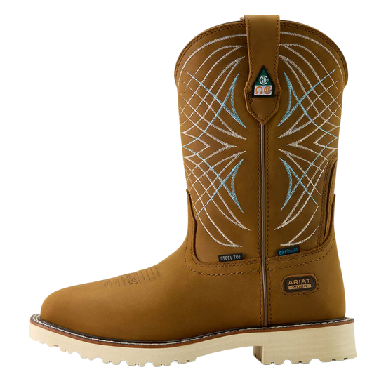 Ariat Ladies Activator CSA Waterproof Steel Toe Dusted Brown Work Boots 10063856