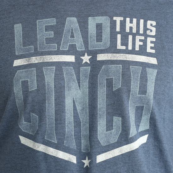 Cinch Men's Blue Heather 'Lead This Life' T-Shirt MTT1690701