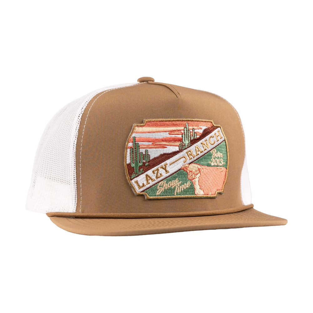 Lazy J Ranch Coyote Brown Desert Show Time Trucker Hat CBWHT4-SHOWTIME