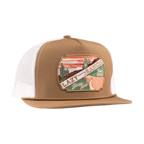Lazy J Ranch Coyote Brown Desert Show Time Trucker Hat CBWHT4-SHOWTIME