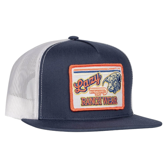Lazy J Ranch Navy & White Retro Hereford Classic Trucker Hat NAVWHT4RETRO