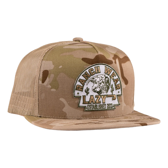 Lazy J Ranch Camo Olive Arrowhead Classic Trucker Hat CAMO4-AH-OLV