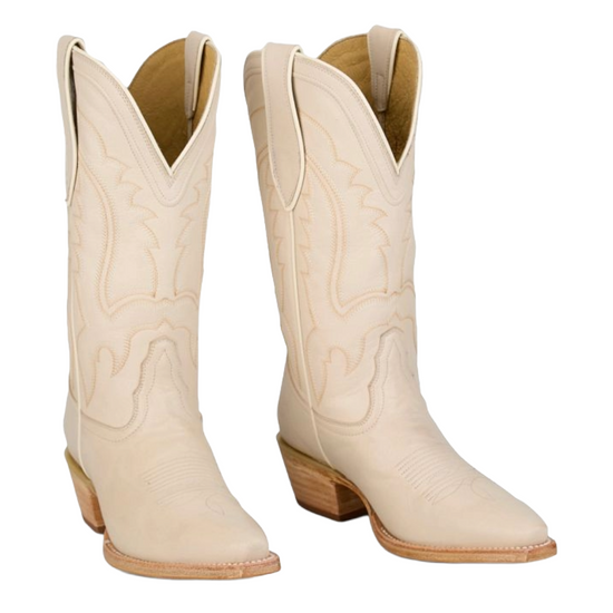 Tony Lama Ladies Val Cream Goat Leather Western Boot DR3831