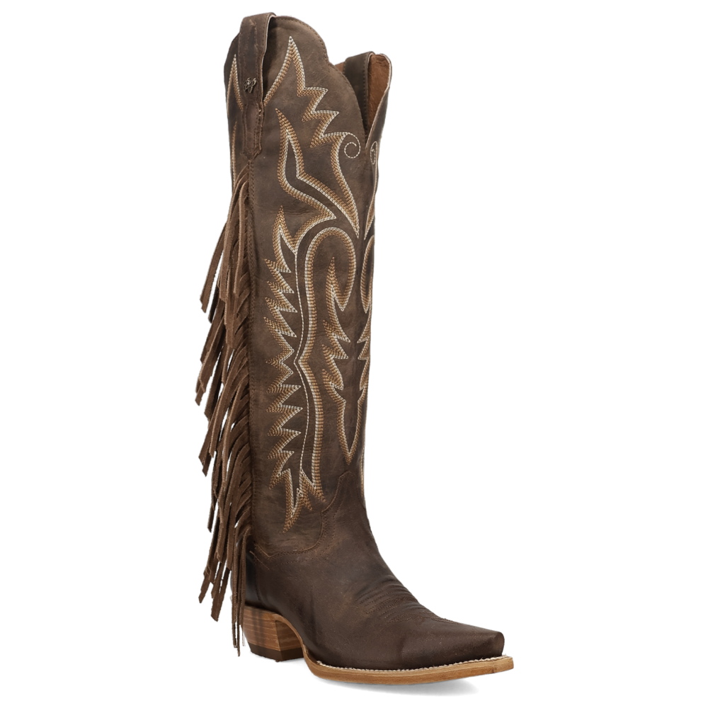 Dan Post Ladies Prairie Dancer Brown Leather Tall Western Boot DP7103