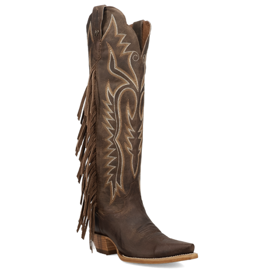 Dan Post Ladies Prairie Dancer Brown Leather Tall Western Boot DP7103