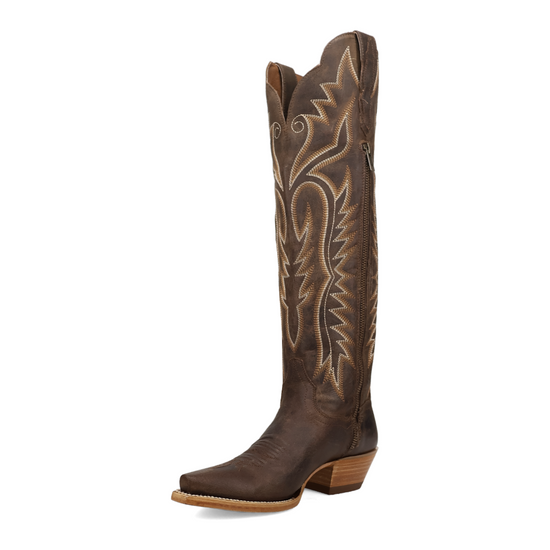 Dan Post Ladies Prairie Dancer Brown Leather Tall Western Boot DP7103