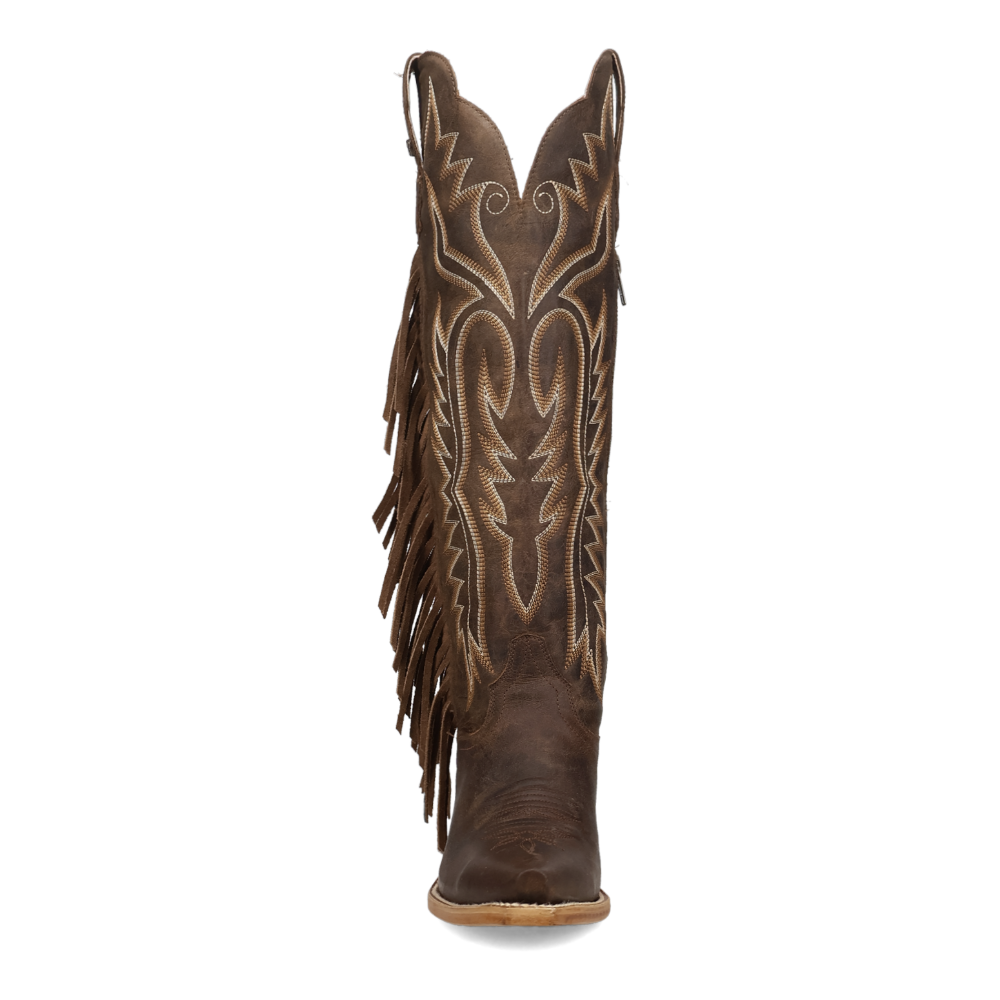 Dan Post Ladies Prairie Dancer Brown Leather Tall Western Boot DP7103