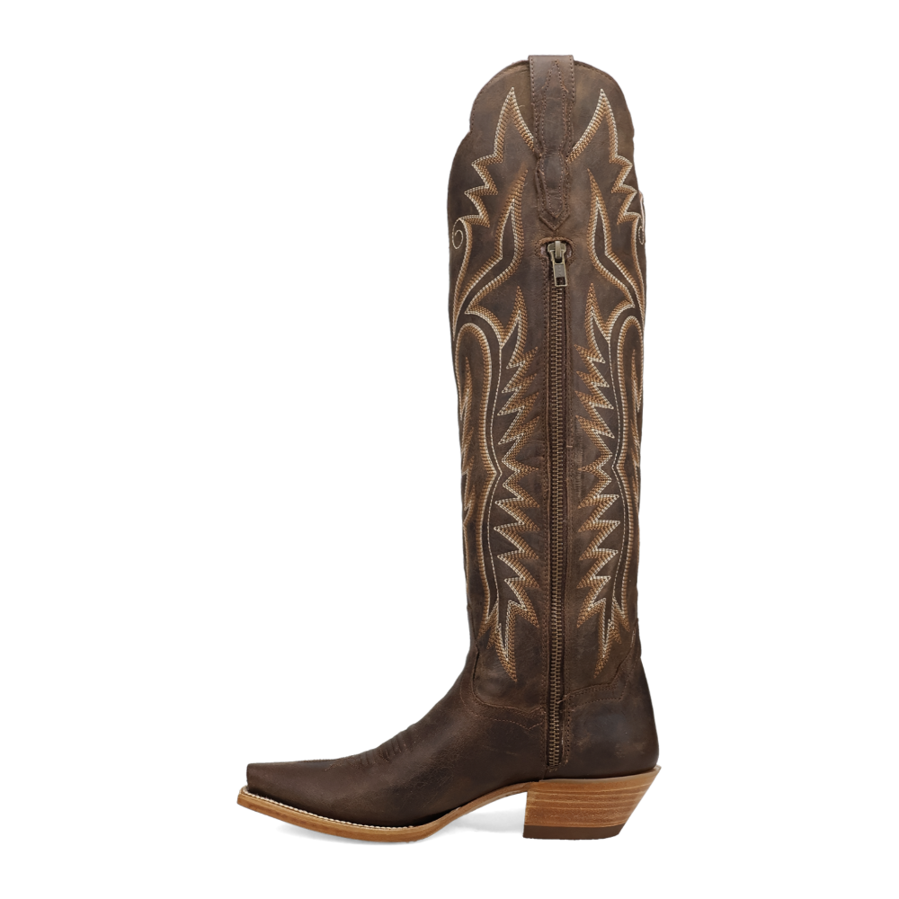 Dan Post Ladies Prairie Dancer Brown Leather Tall Western Boot DP7103