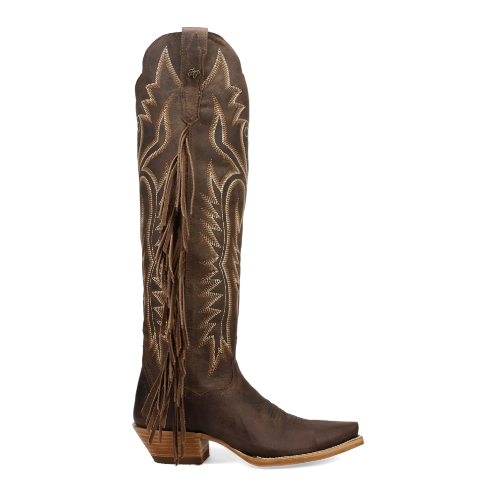 Dan Post Ladies Prairie Dancer Brown Leather Tall Western Boot DP7103
