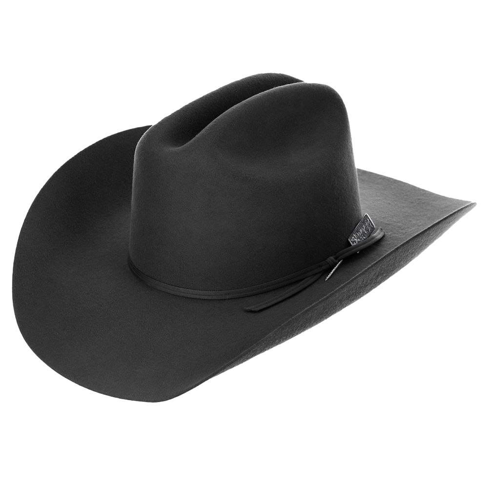 Seager Longhorn 4X Black Wool Western Hat SEA11785-BLACK