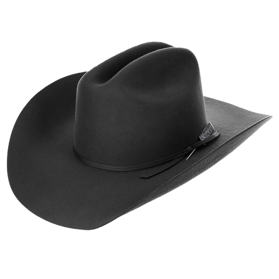 Seager Longhorn 4X Black Wool Western Hat SEA11785-BLACK