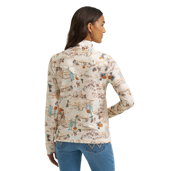 Wrangler Ladies Performance Skye Cream 1/4 Snap Pullover 112375249
