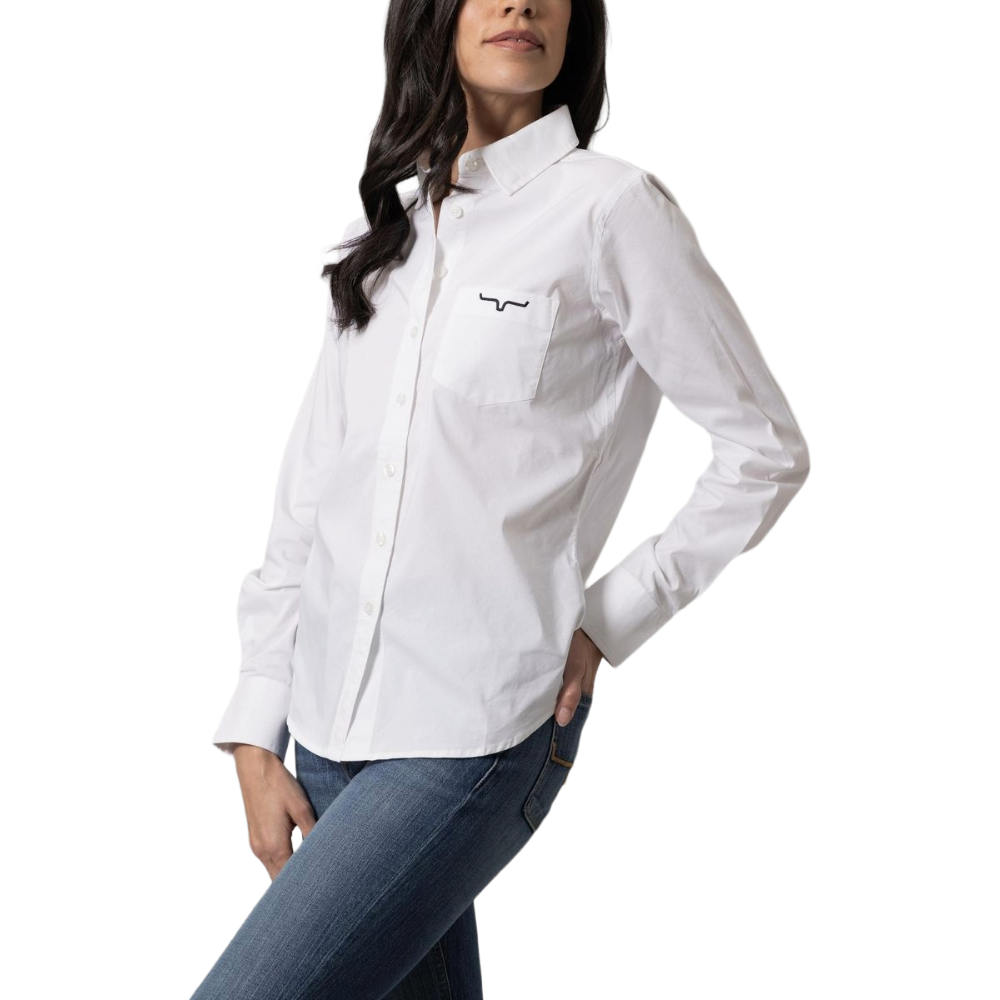 Kimes Ranch® Ladies KR Team White Button Down Shirt WTO0000011-WE001