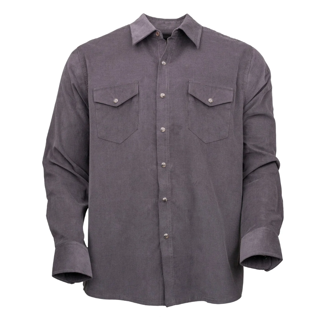 Outback Trading Men's Bryce Charcoal Snap Shirt 40259-CHR