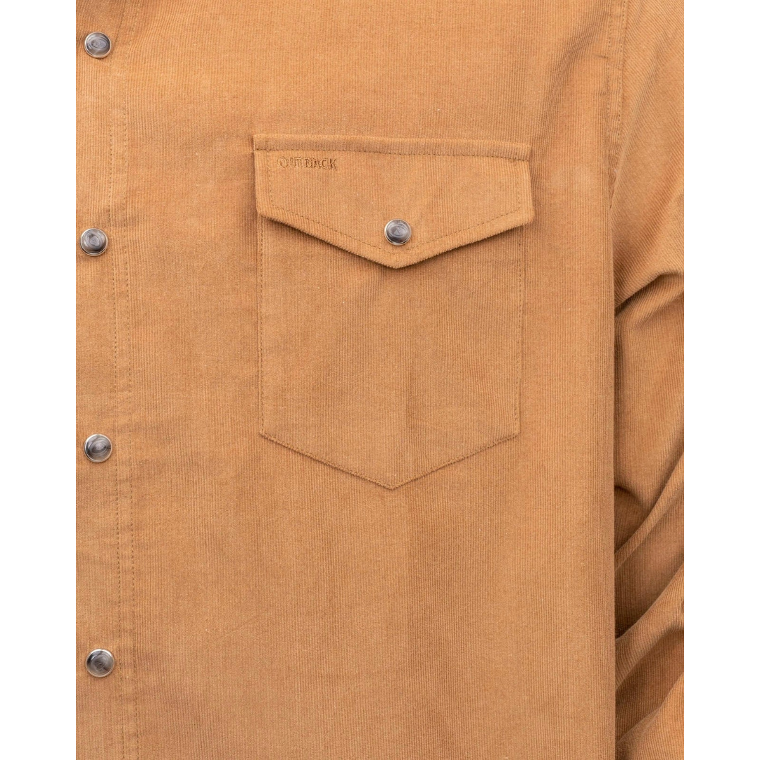 Outback Trading Men's Bryce Khaki Snap Shirt 40259-KKI