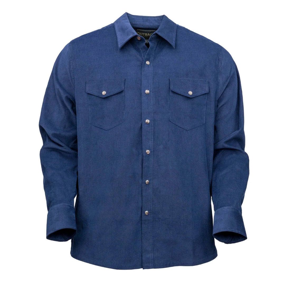Outback Trading Men's Bryce Navy Snap Shirt 40259-NVY