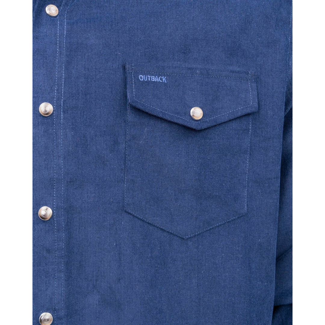 Outback Trading Men's Bryce Navy Snap Shirt 40259-NVY