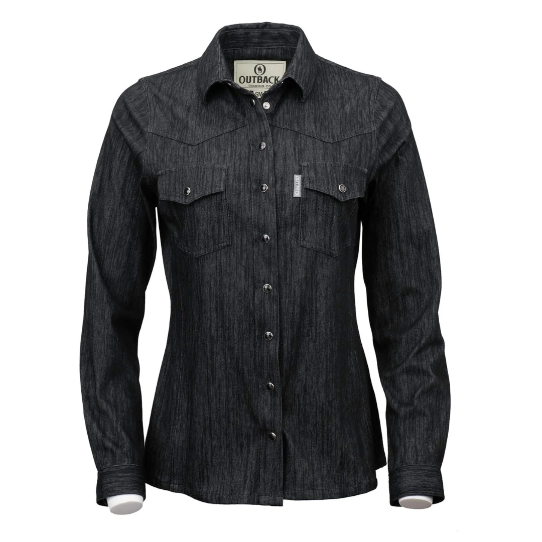 Outback Trading Ladies Kat Black Snap Shirt 42246-BLK