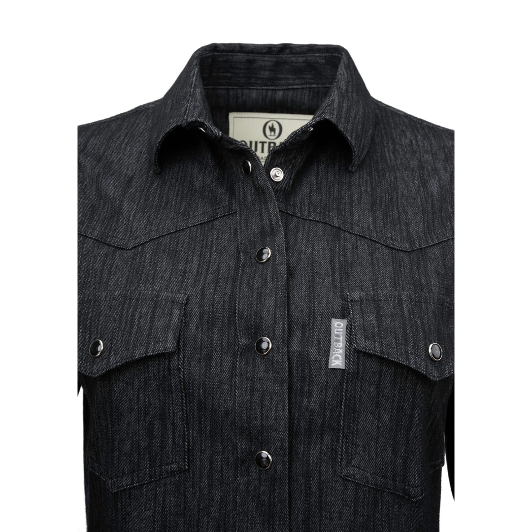 Outback Trading Ladies Kat Black Snap Shirt 42246-BLK