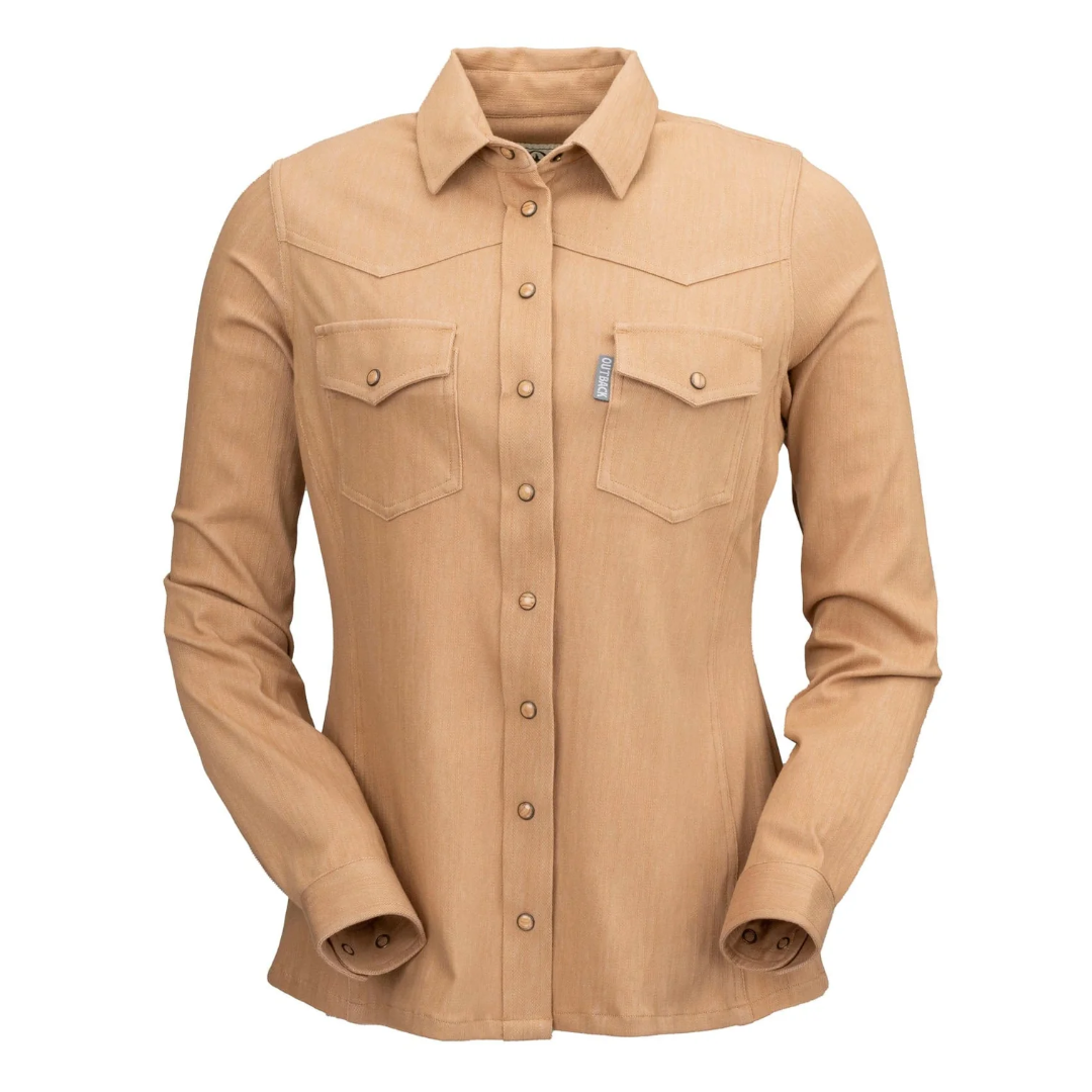 Outback Trading Ladies Kat Khaki Snap Shirt 42246-KKI
