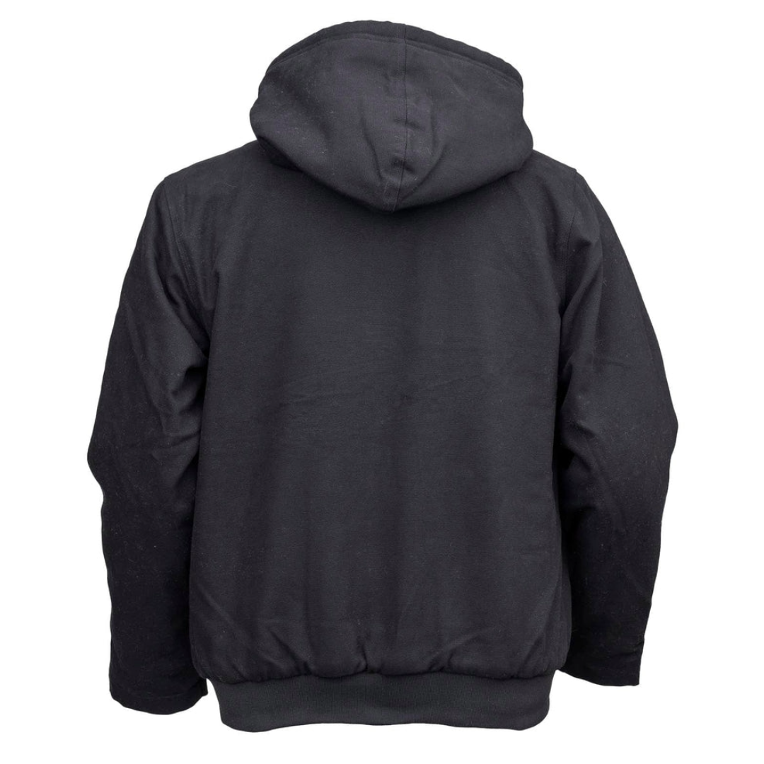Outback Trading Men's Canvas Sawbuck Black Hoodie 29853-BLK