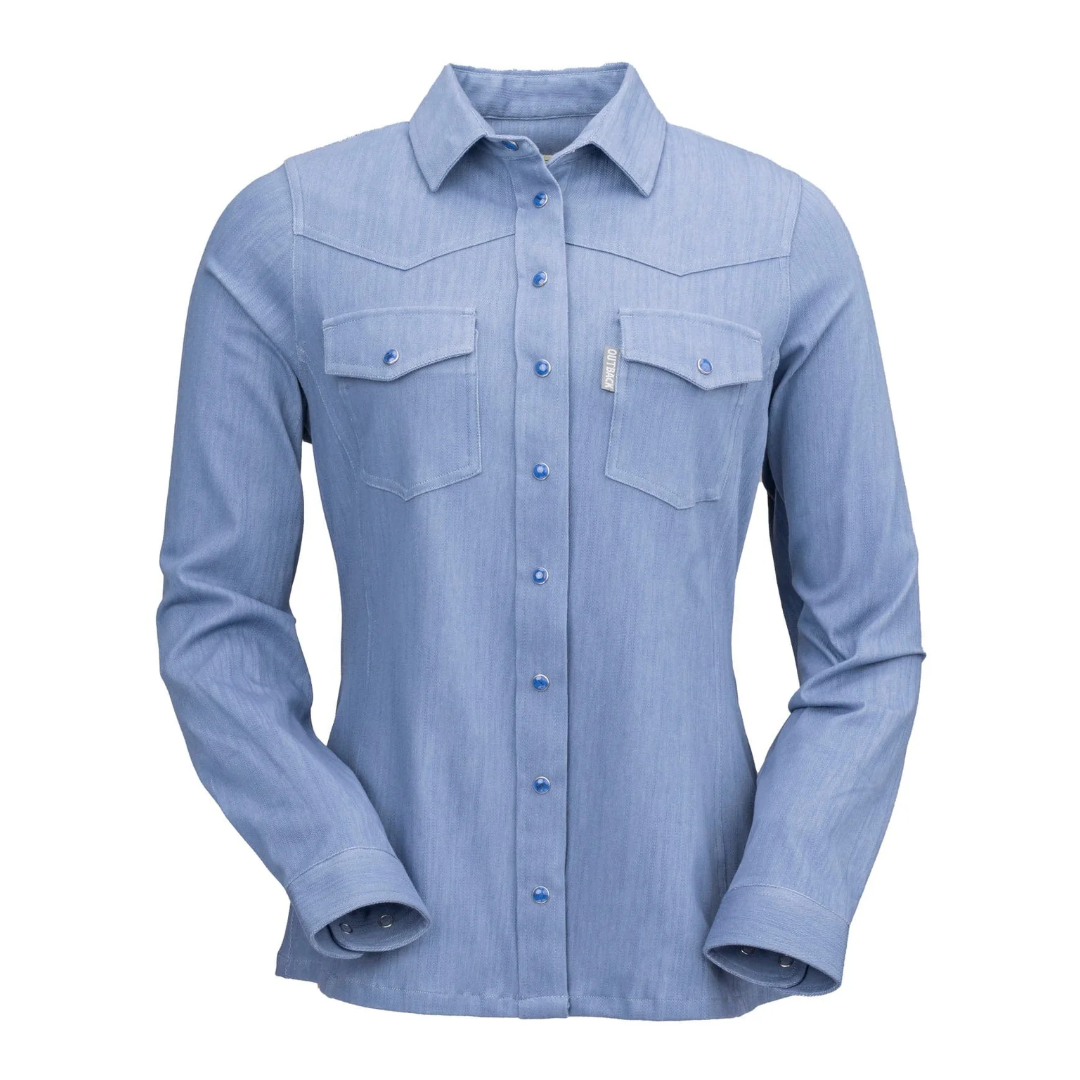 Outback Trading Ladies Kat Sky Blue Snap Shirt 42246-SKY