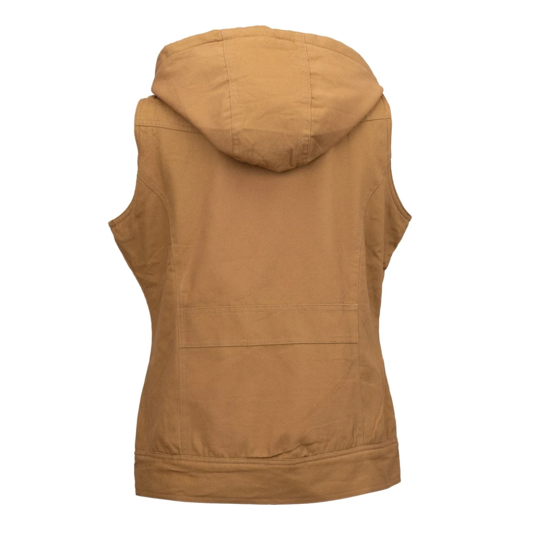 Outback Trading Ladies Canvas Tan Heidi Vest 29878-CVS