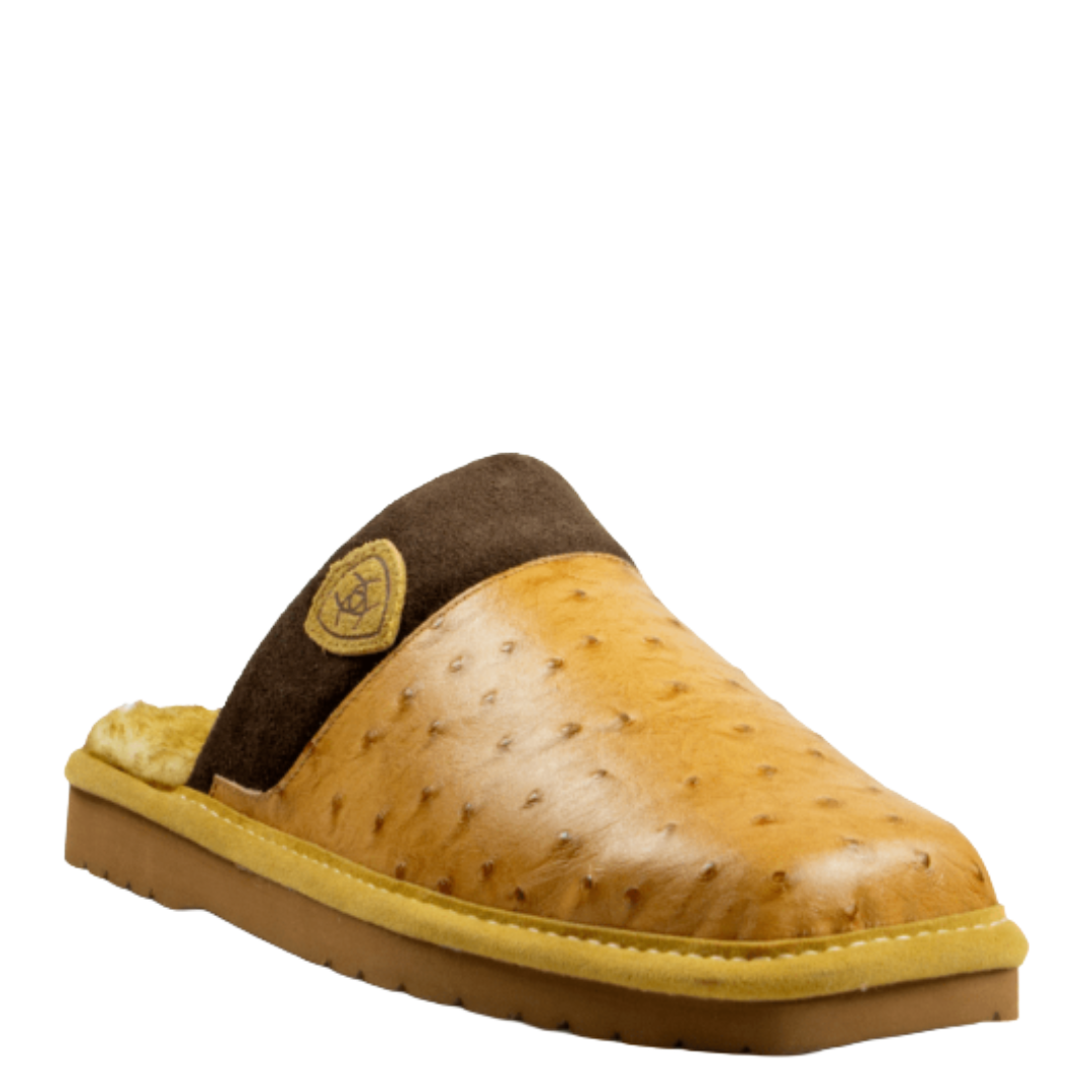 Ariat Men's Ostrich Tan Silversmith Exotic Slipper AR4423-200