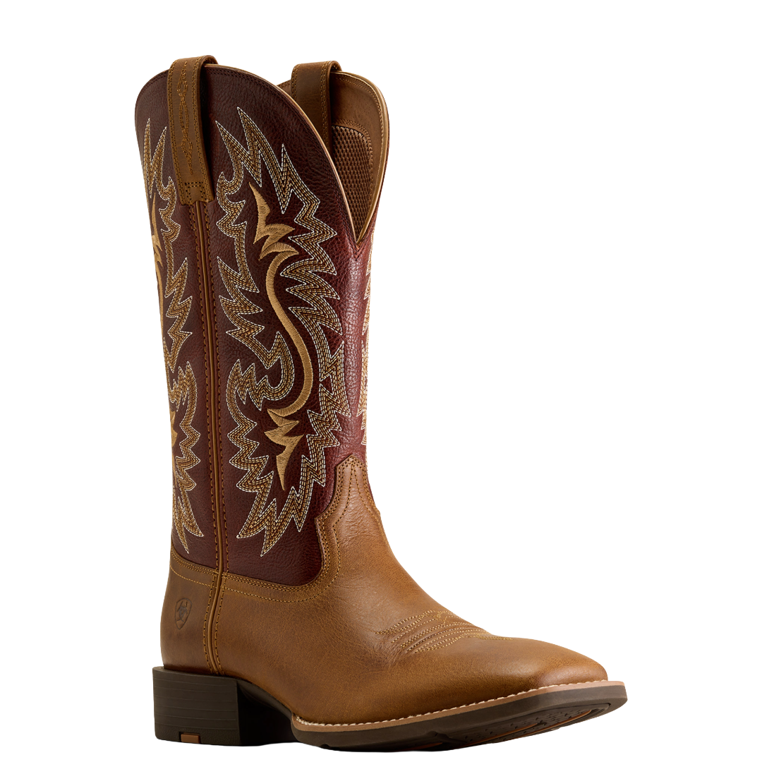 Ariat Men's Sport Colter Sorrel Crunch Wide Square Toe Western Boot 10080268