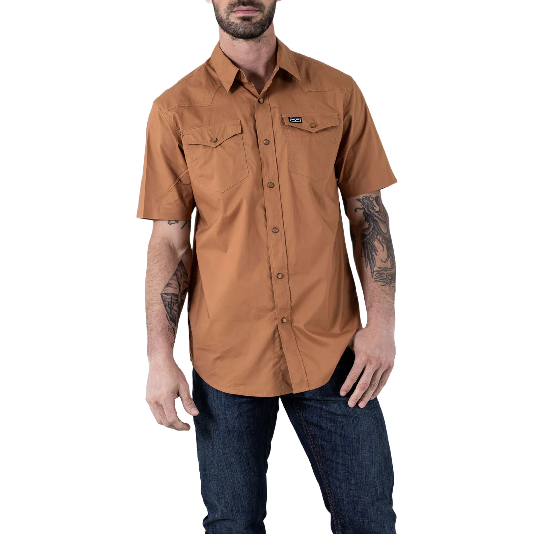 Kimes Ranch Men's Rio Brown Snap Down Dress Shirt S24M17S36FC1D7