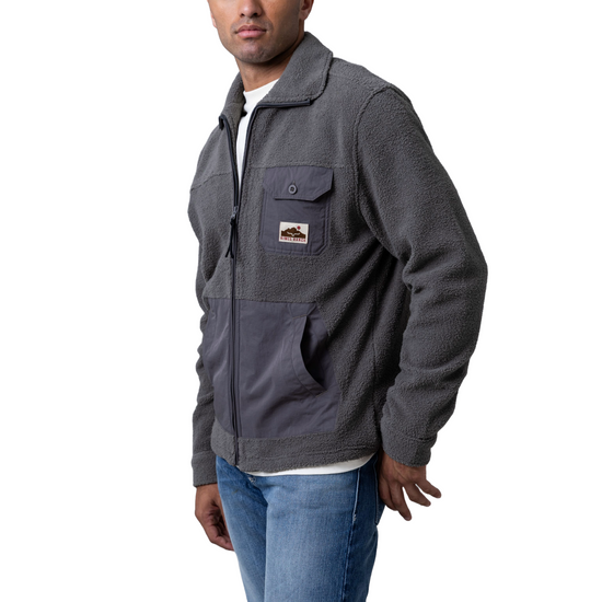 Kimes Ranch Men's Maxwell Grey Full Zip Polar Fleece Jacket MSW0000026-GRY