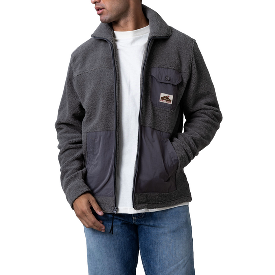 Kimes Ranch Men's Maxwell Grey Full Zip Polar Fleece Jacket MSW0000026-GRY