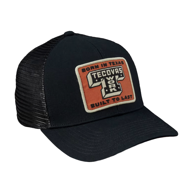 Tecovas Black Work Patch 6 Panel Trucker Hat 30511