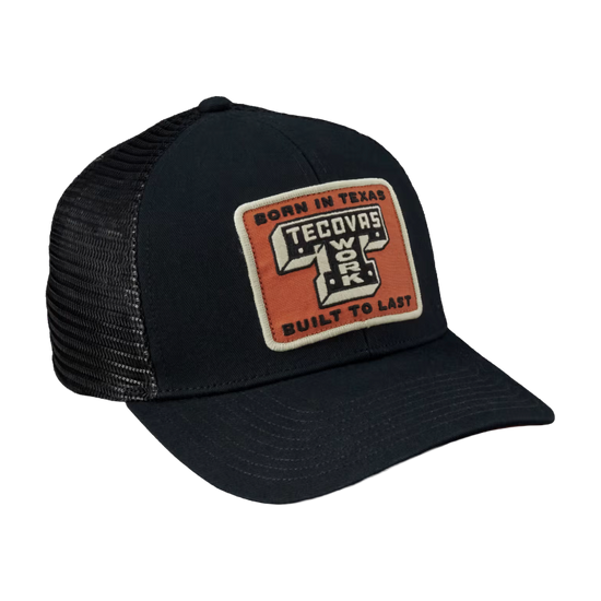 Tecovas Black Work Patch 6 Panel Trucker Hat 30511