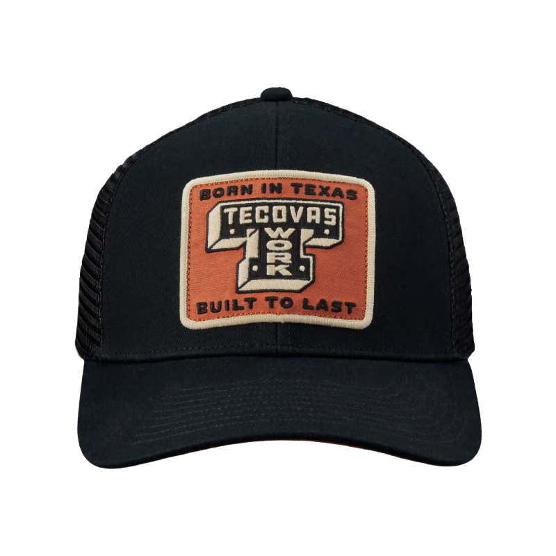 Tecovas Black Work Patch 6 Panel Trucker Hat 30511