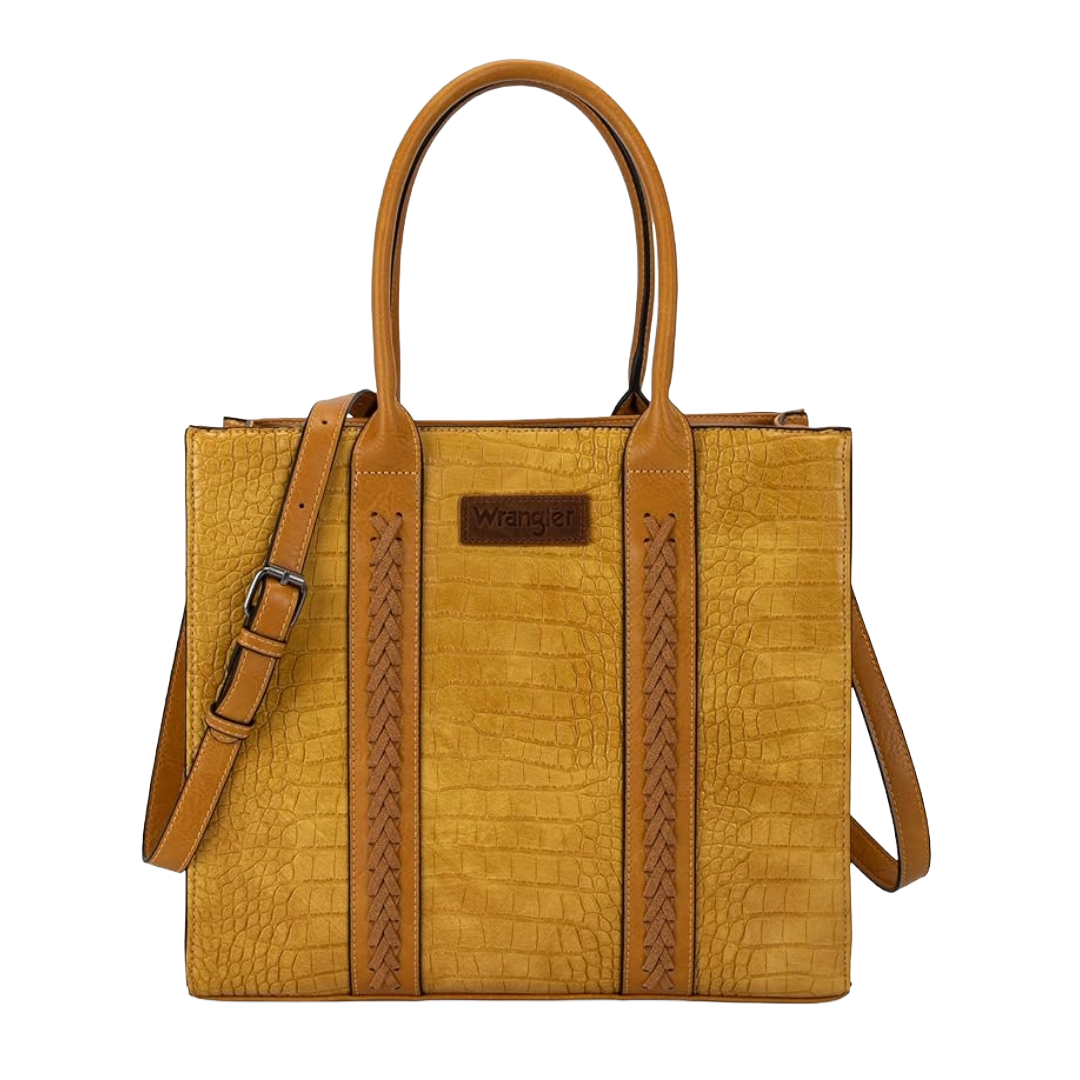 Wrangler Ladies Carry-All Mustard Crossbody Tote Bag WG70-8317BMST
