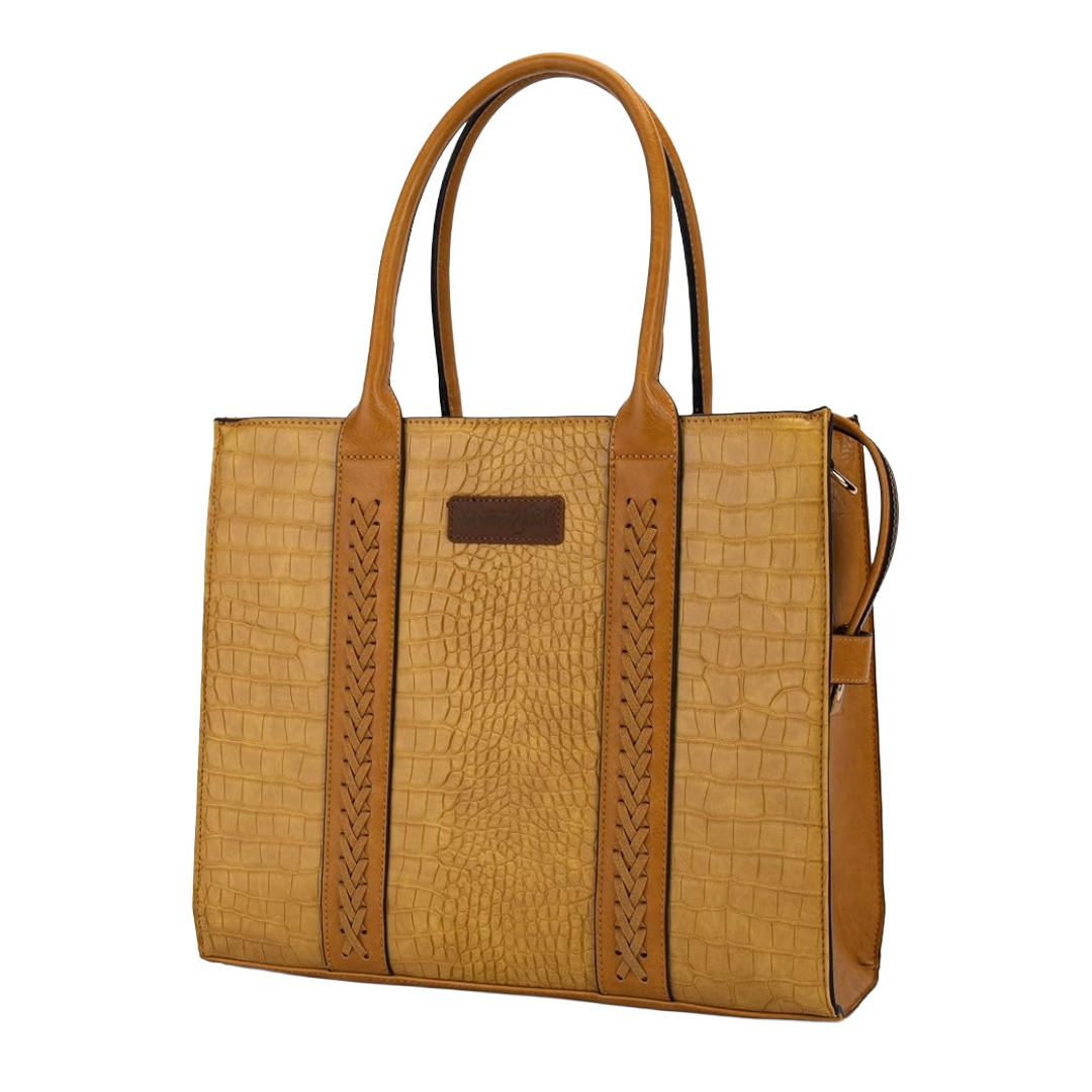 Wrangler Ladies Carry-All Mustard Crossbody Tote Bag WG70-8317BMST
