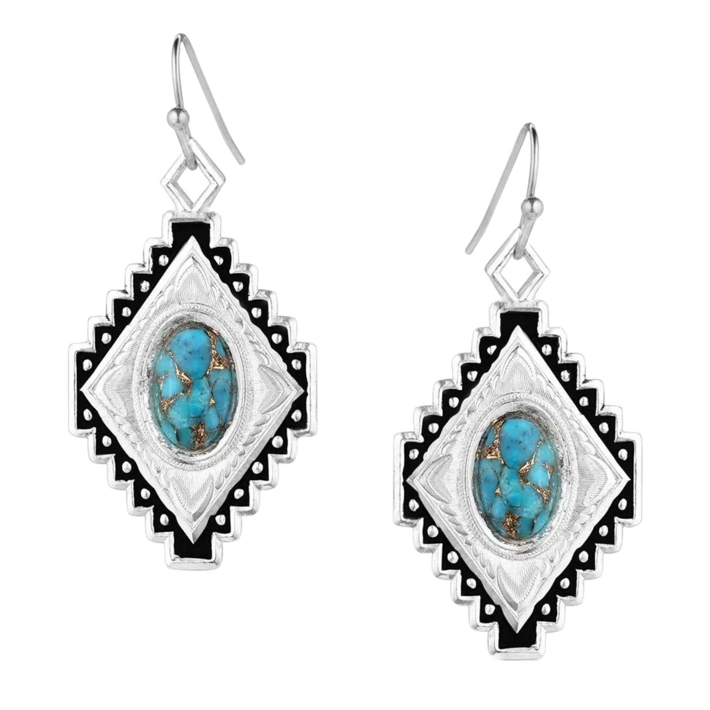 Montana Silversmiths Diamond Of The West Turquoise Earrings ER5661