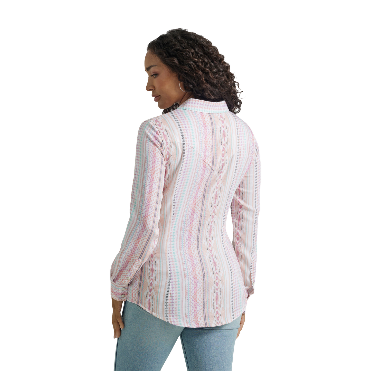 Wrangler Ladies Retro® Aztec Pink Snap Shirt 112347205