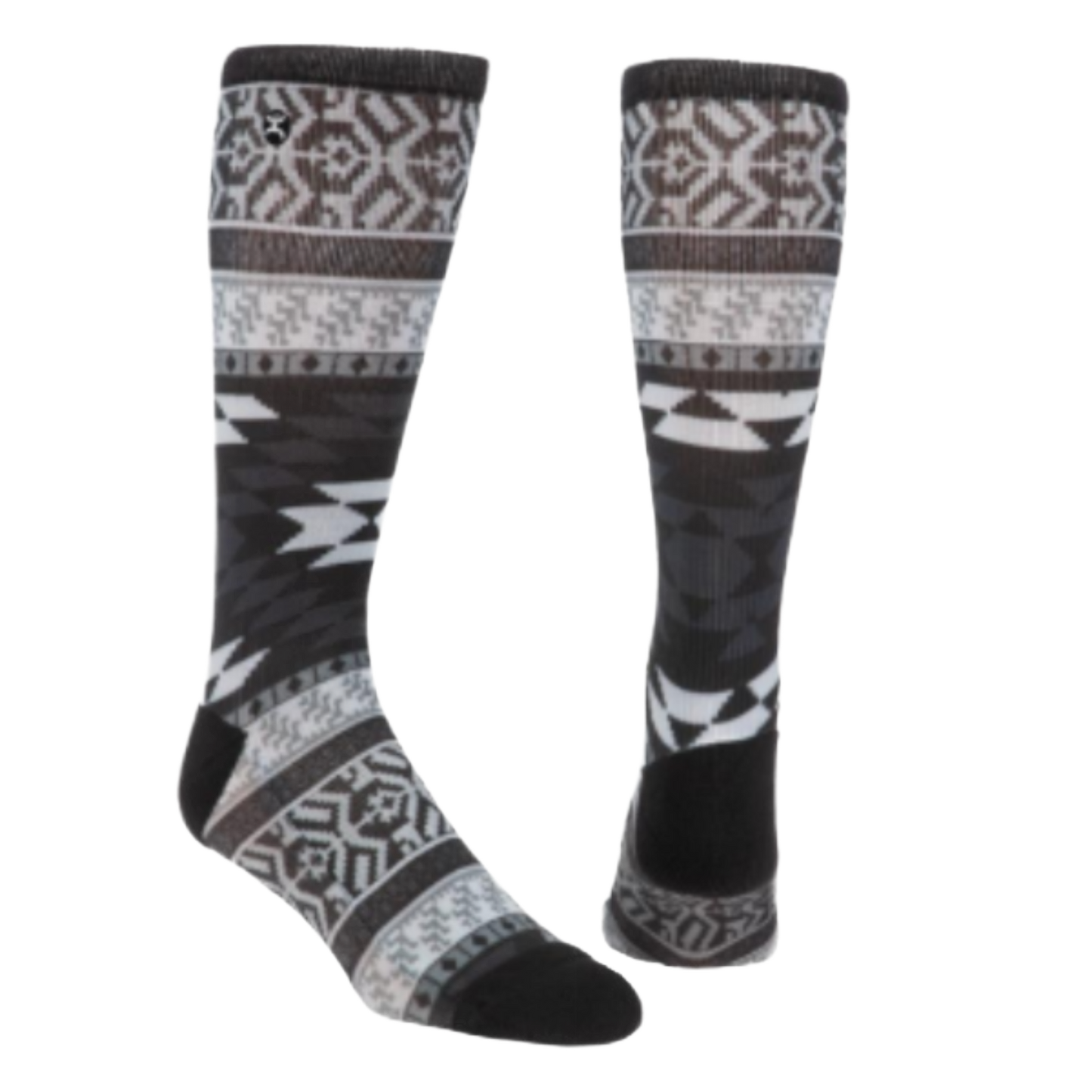 Hooey Unisex Graphic Native Greyscale Boot Sock A0005741001