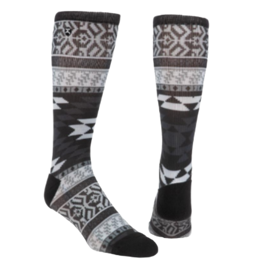 Hooey Unisex Graphic Native Greyscale Boot Sock A0005741001