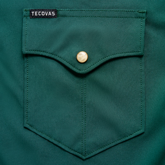 Tecovas Men's Performance Classic Hunter Green Button Down Shirt 40361HTG