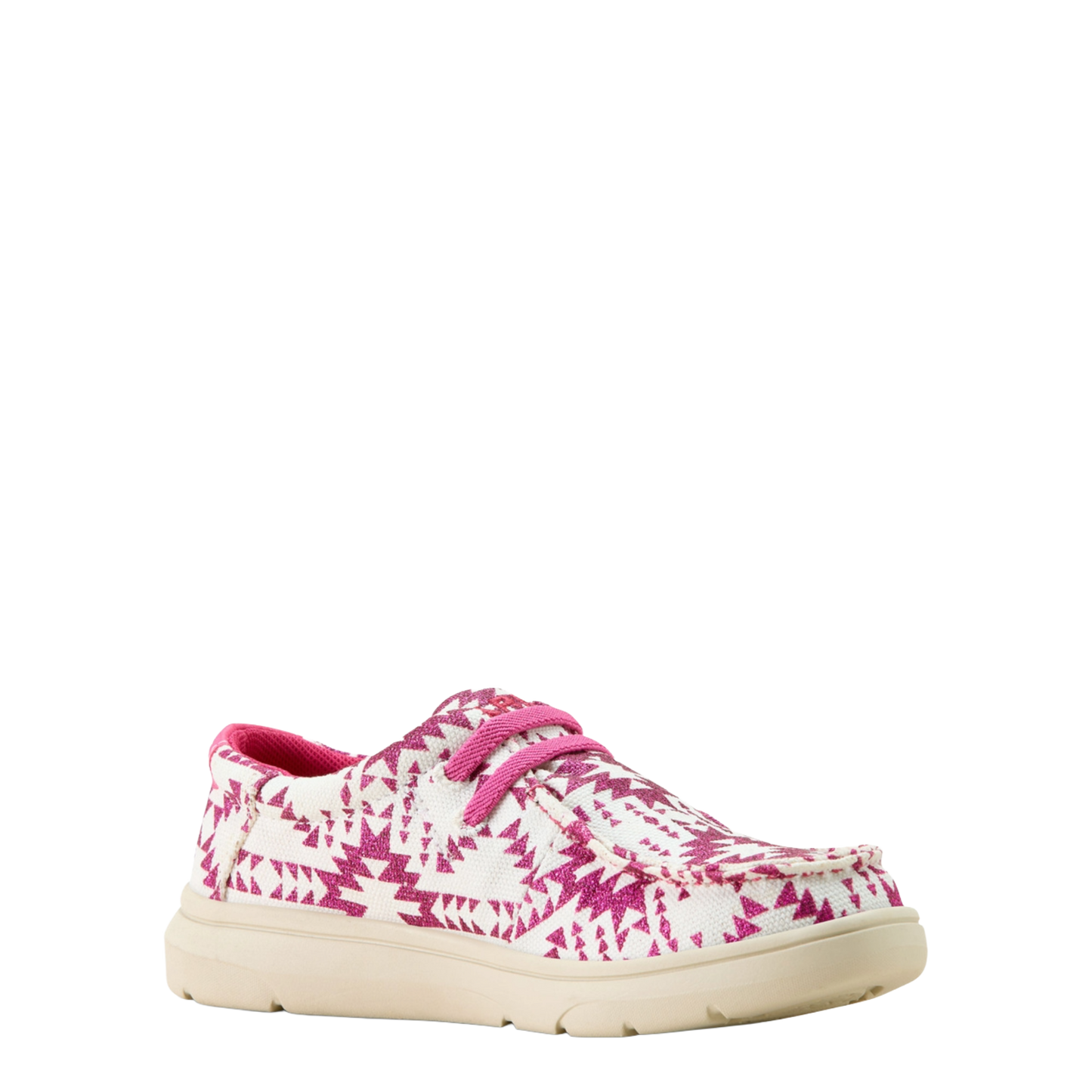 Ariat Girl's Hilo Bright Rose Southwestern Glitter Slip On Shoes 10063934