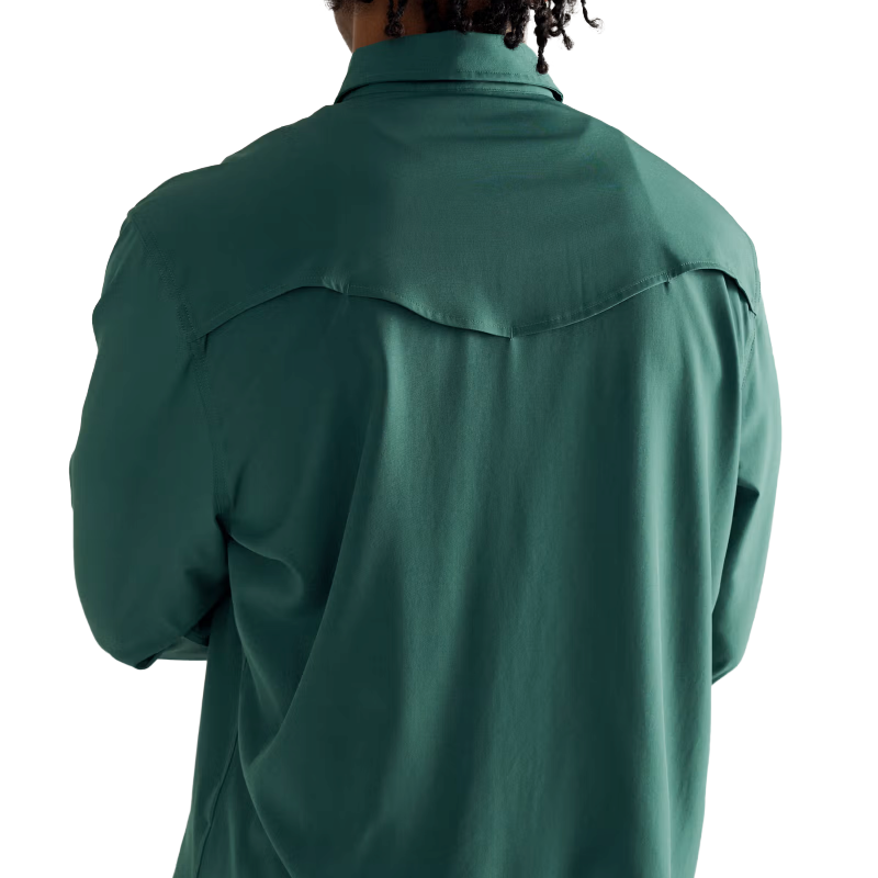 Tecovas Men's Performance Classic Hunter Green Button Down Shirt 40361HTG