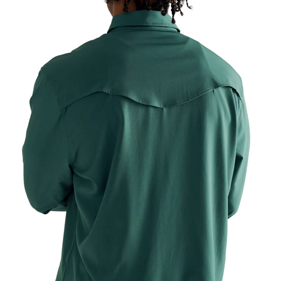 Tecovas Men's Performance Classic Hunter Green Button Down Shirt 40361HTG