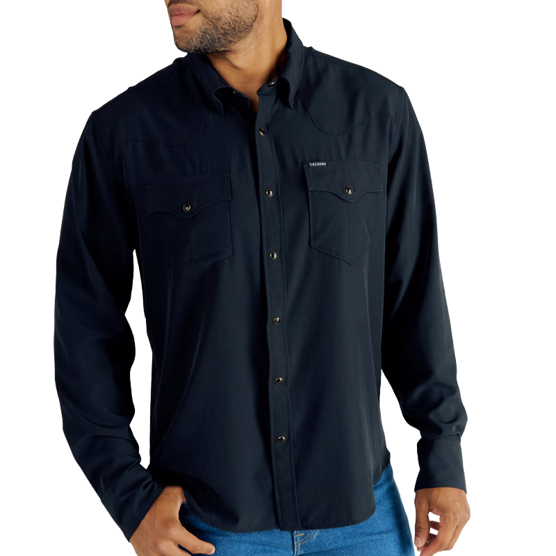 Tecovas Men's Performance Classic Black Button Down Shirt 40361BLK